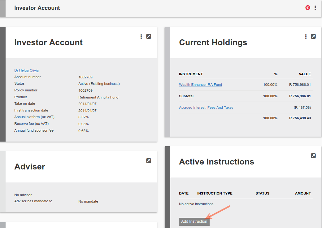 Investorline Transfer In Unit Transfer In Process - FINWorks