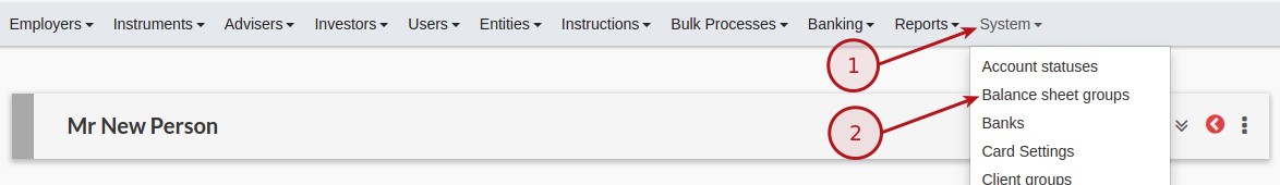 Needs Analysis - Balance Sheet Groups