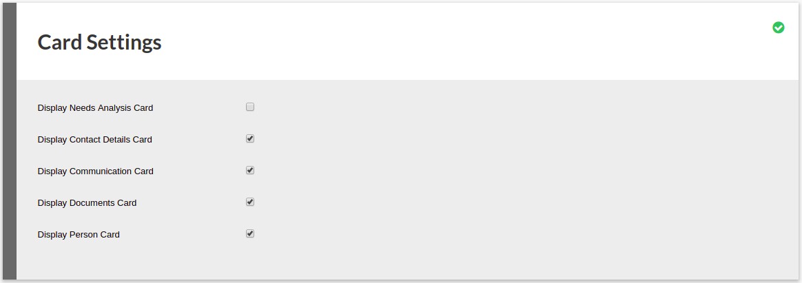 Card Settings on Investor Accounts<