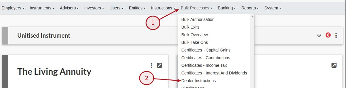 Dealer Instruction