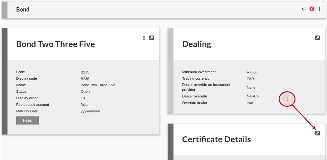 Instrument Certificate