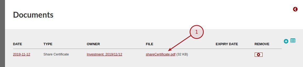 Instrument Certificate