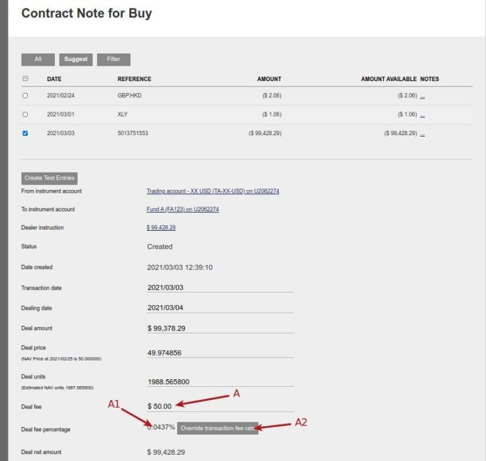 Application of Transaction - and Deal Fees - FINWorks