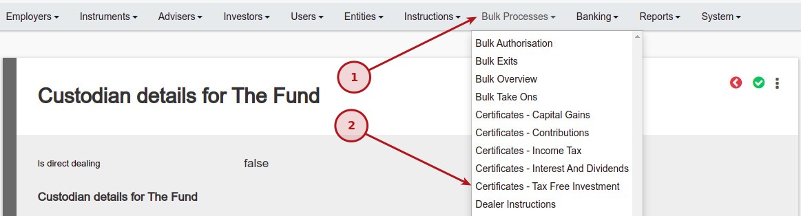 Tax Free Investment Certificate
