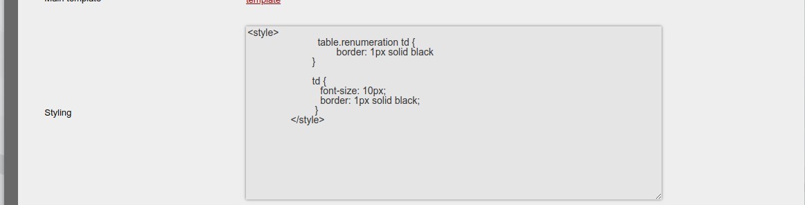 Setting up templates on a product