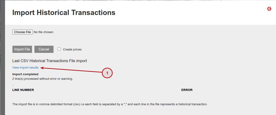 Import Historical Transactions